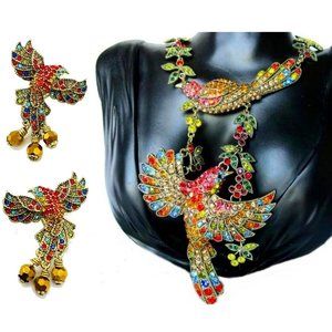 Heidi Daus "Mary's Magic" Mary Poppins Returns Crystal Necklace Matching Earring